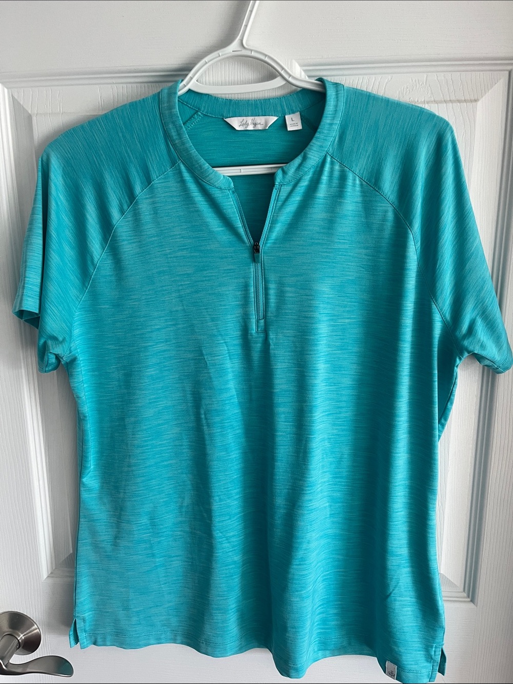 Ladies “Lady Hagen” Half-Zip Polo in Teal